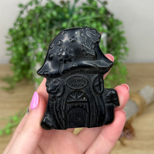 Golden Sheen Obsidian Pixie Door (Z452)