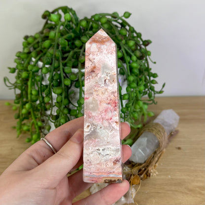 Pink Indonesian Agate Tower (P22)