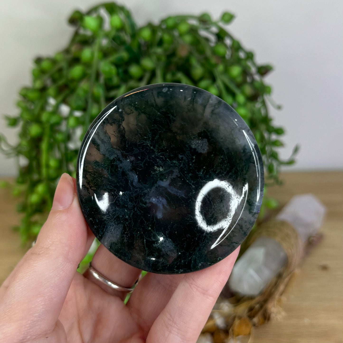 Moss Agate Bowl (O659)