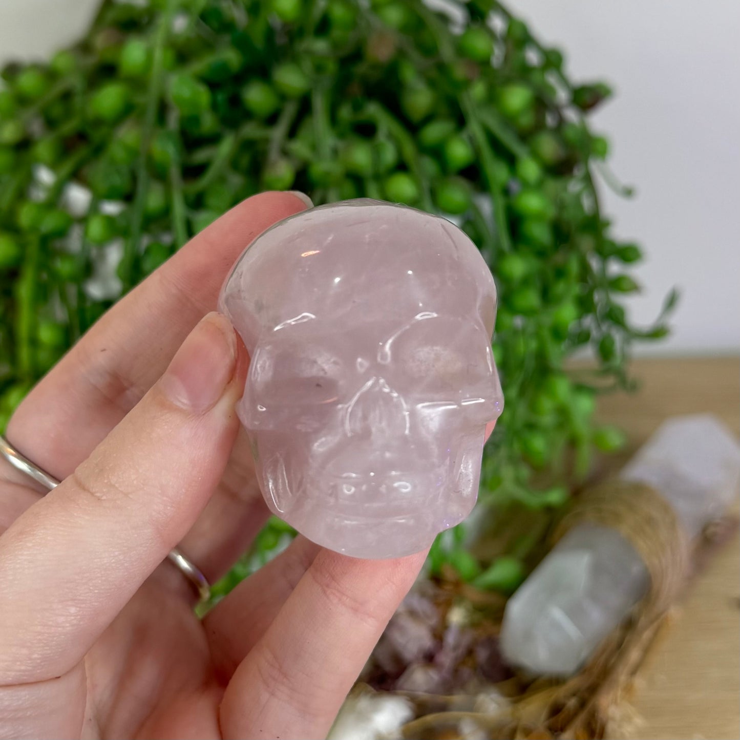 Rose Quartz Skull (P141)