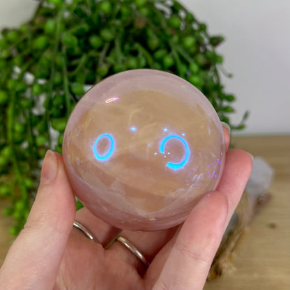 Aura Rose Quartz Sphere (P191)