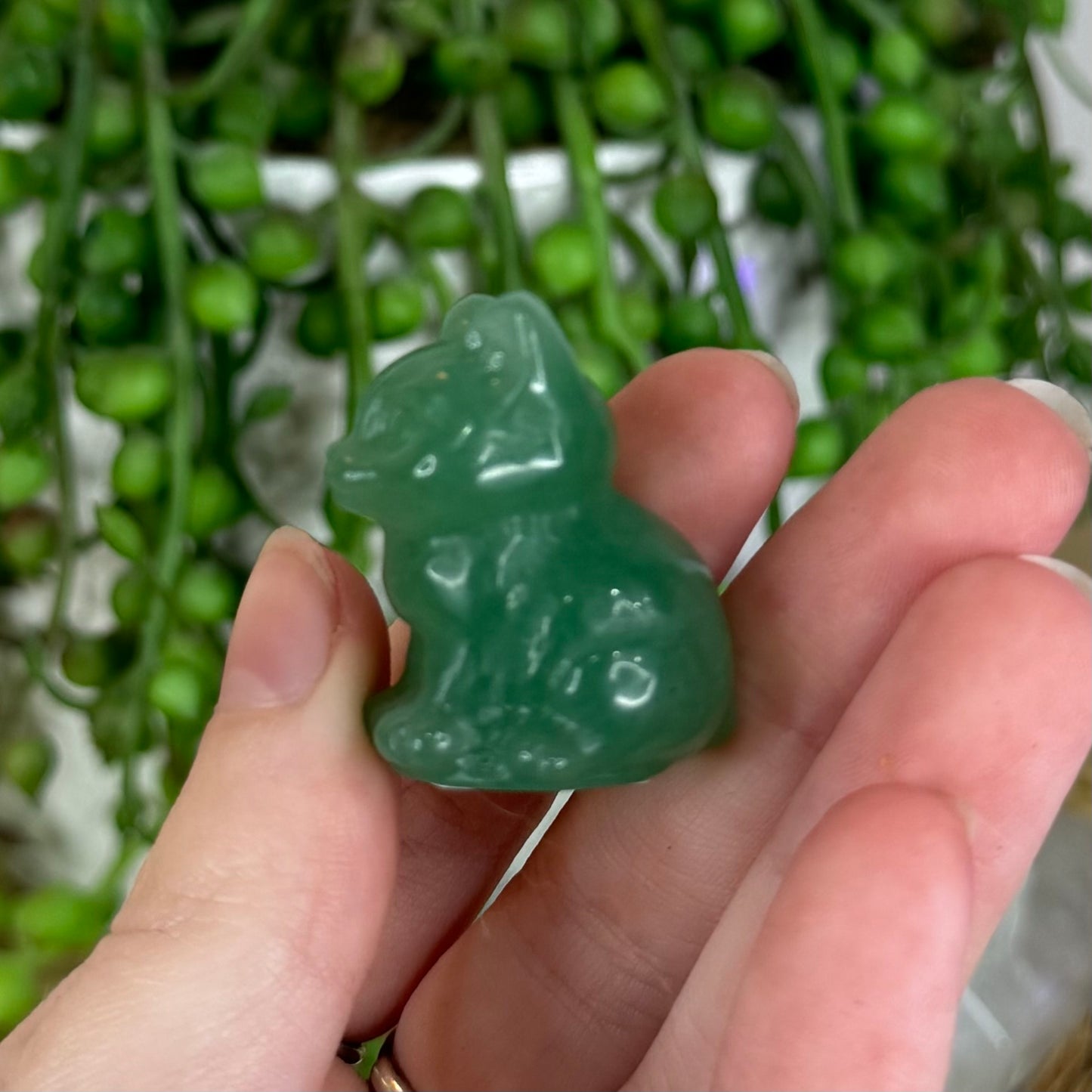 Green Aventurine Small Cat (P156) (P157)
