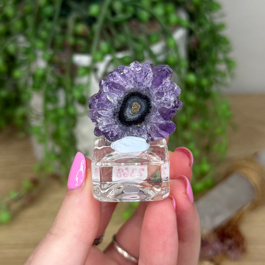 Amethyst Stalactite Slice On Stand (Z368)