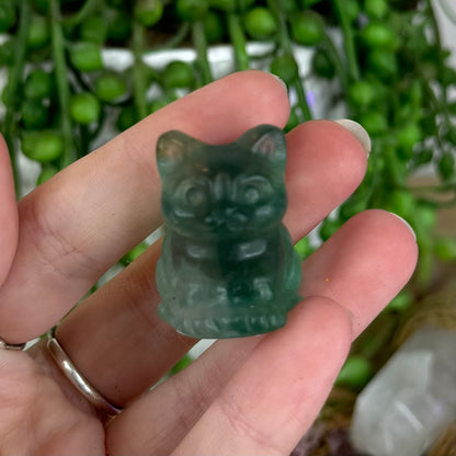 Green Fluorite Small Cat (P152)