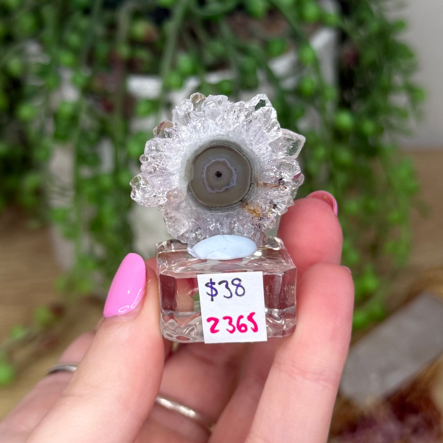Amethyst Stalactite Slice On Stand (Z365)
