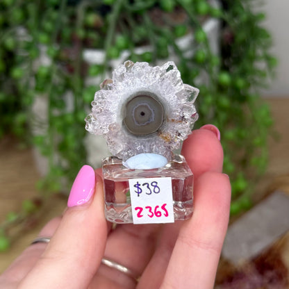 Amethyst Stalactite Slice On Stand (Z365)