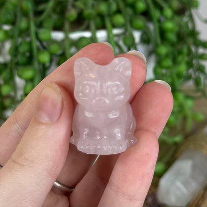 Rose Quartz Small Cat (P162) (P163)
