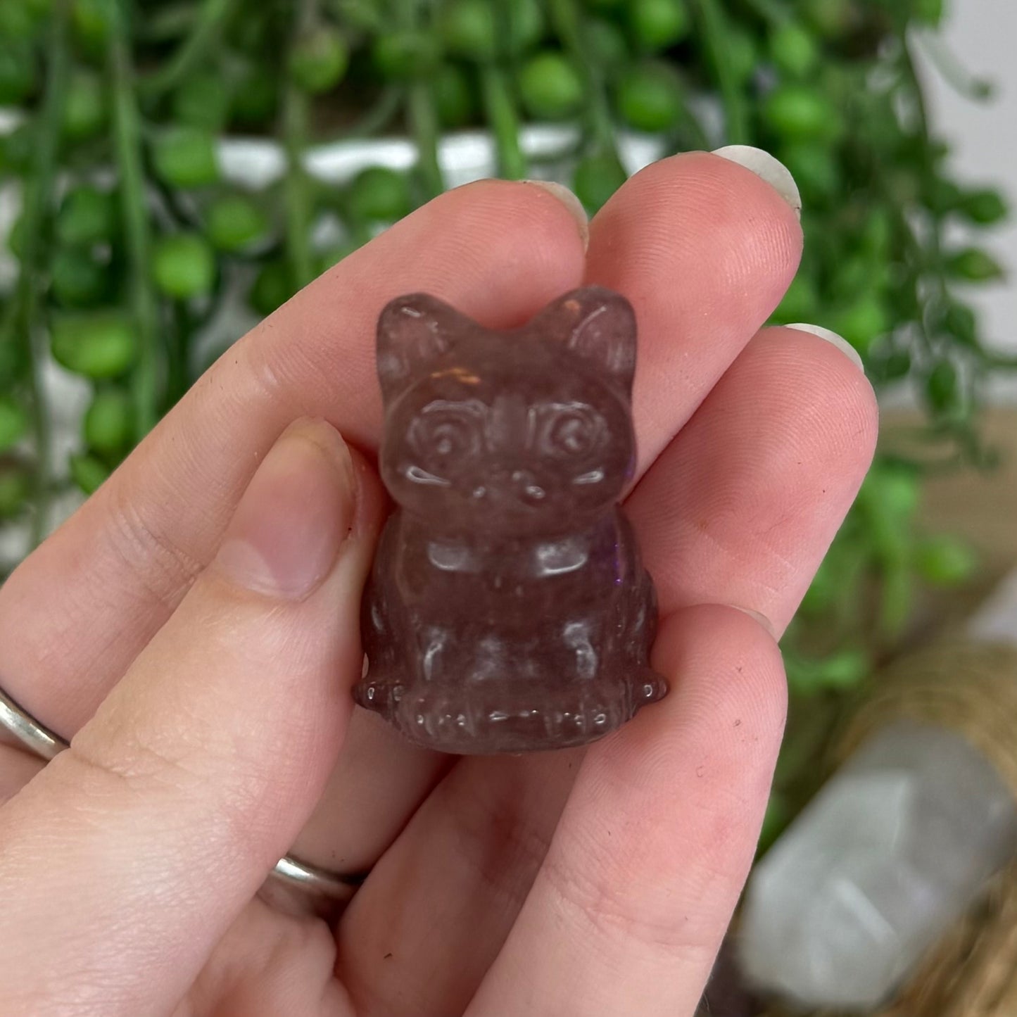 Strawberry Quartz Small Cat (P161)