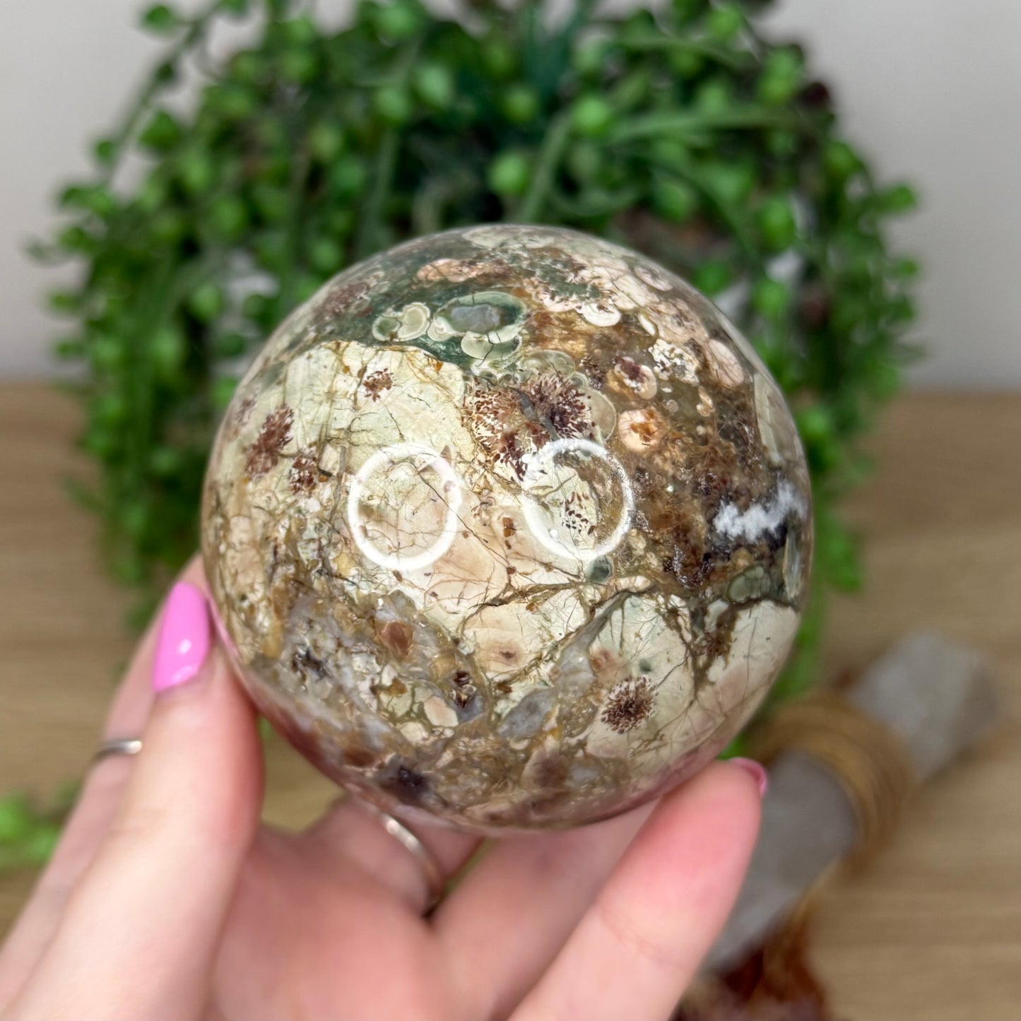 Russian Flower Agate Sphere (Z676)