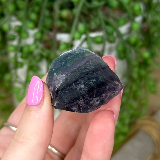Rainbow Fluorite Raw Plug In Light 1