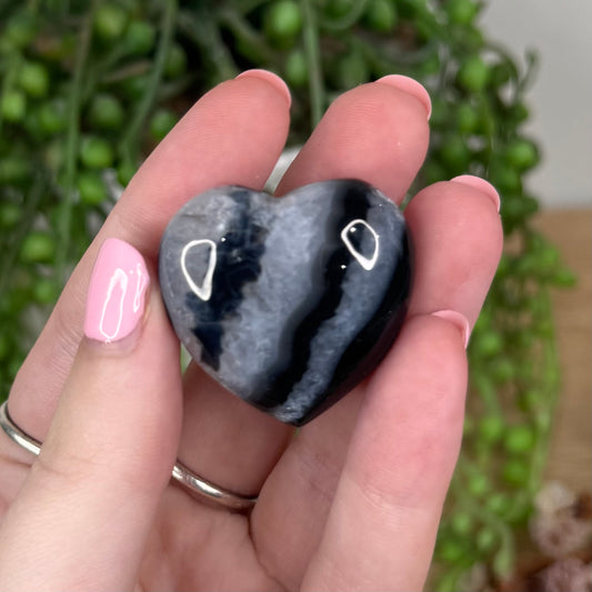 Black Agate Heart (T934)