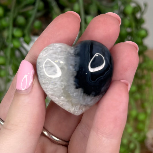 Black Agate Heart (T938)