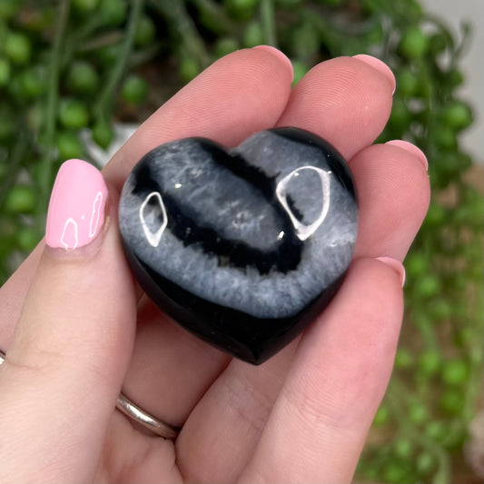Black Agate Heart (T937)