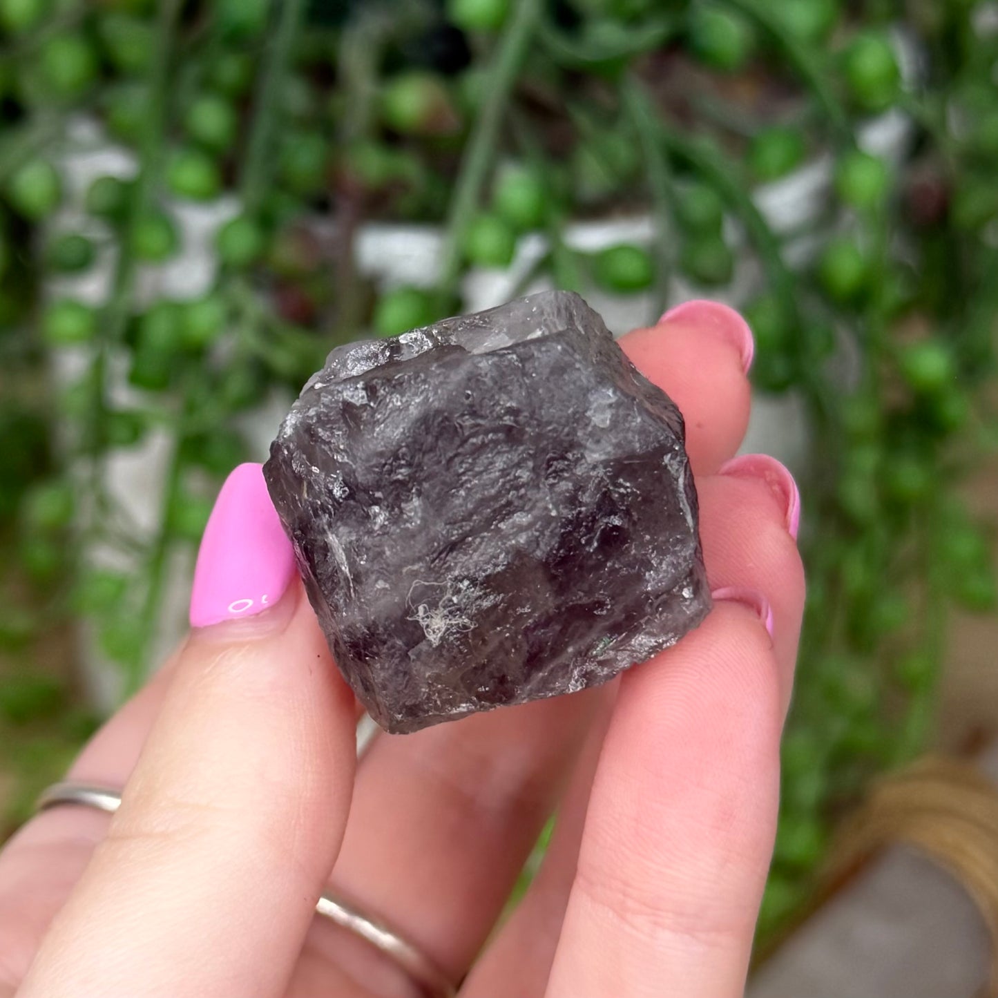 Smokey Quartz Raw Plug In Light 3