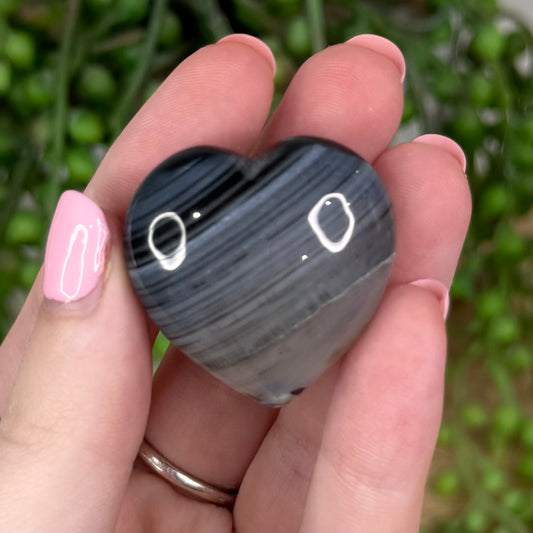 Black Agate Heart (T940)