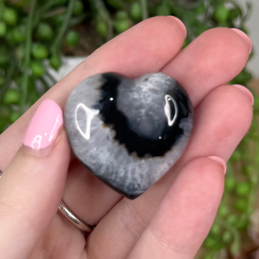Black Agate Heart (T939)