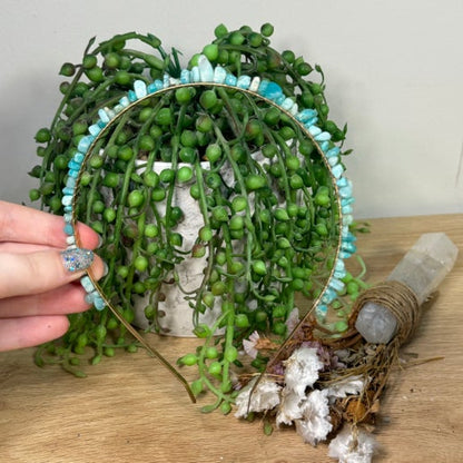 Amazonite Chip Headband 1