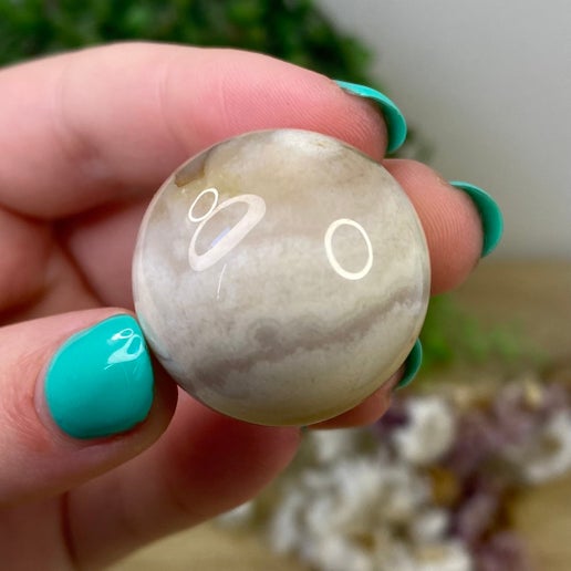 Flower Agate Small Sphere