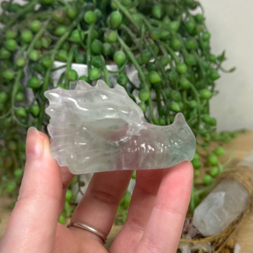 Green Fluorite Dragon Head (E804)