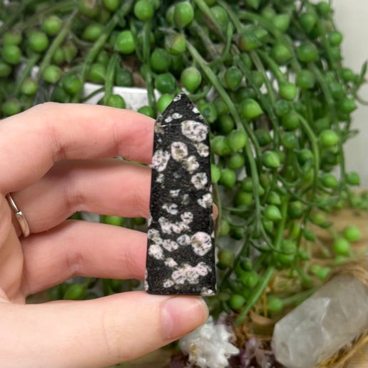 Snowflake Obsidian Point (J83)