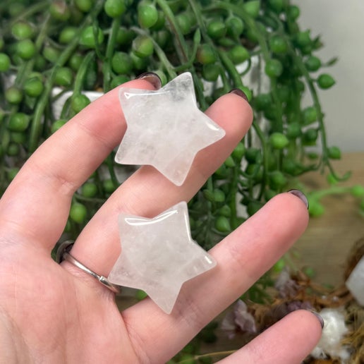 Clear Quartz Star Air Vent Car Clip