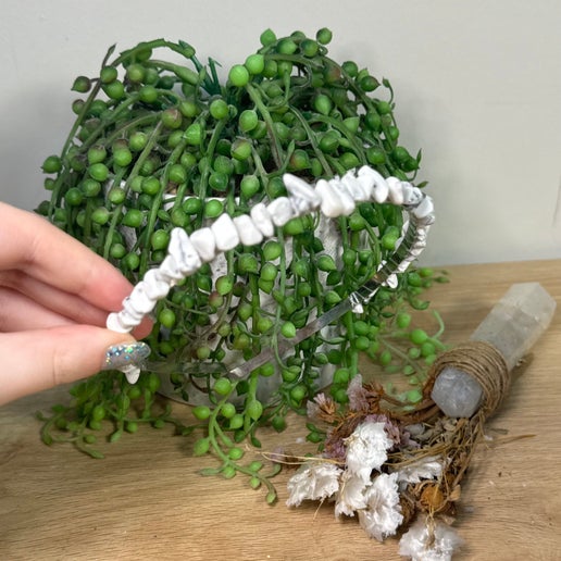 Howlite Chip Headband