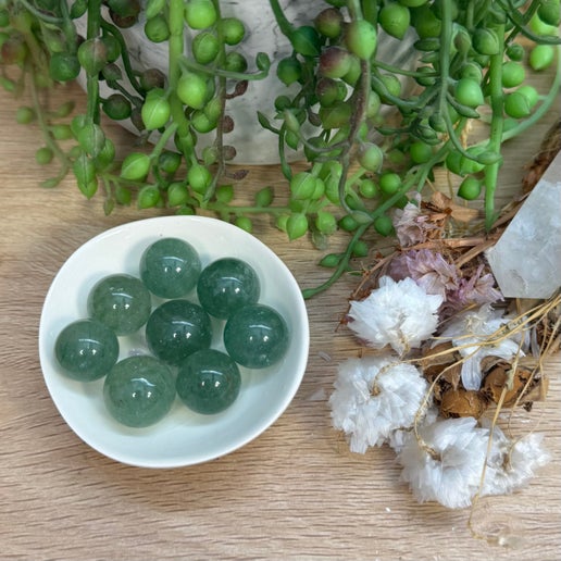 Green Strawberry Quartz Mini Sphere