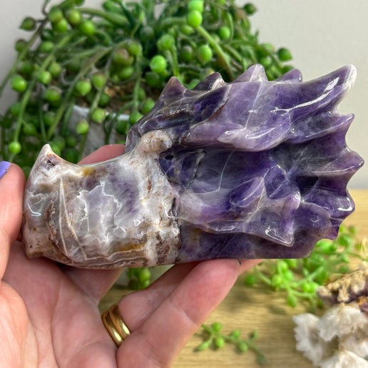 Dream Amethyst Dragon Head (H636)