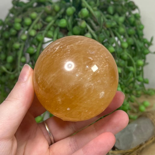 Honey Calcite Sphere (K528)