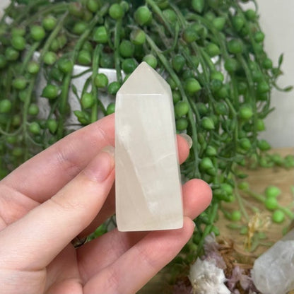 White Calcite Point (J37)