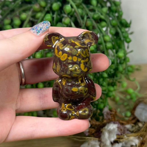 Bamboo Jasper Bear (J974)