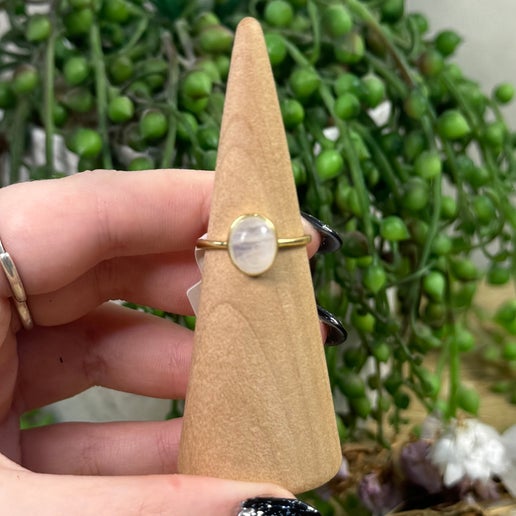 Moonstone Gold Plated Ring (J709)