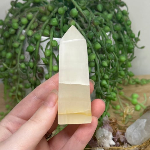 White Calcite Point (J38)