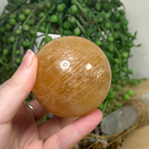 Honey Calcite Sphere (K531)