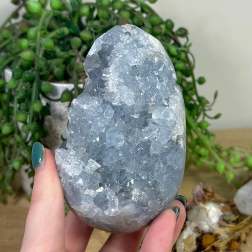 Blue Celestite Egg (K532)