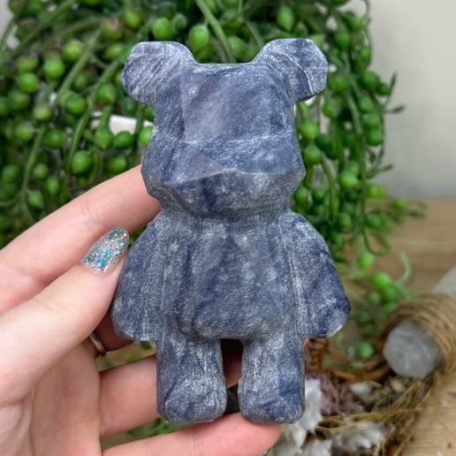 Blue Aventurine Bear (K947)