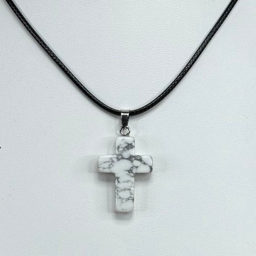 Howlite Cross Necklace (M78) (M79)