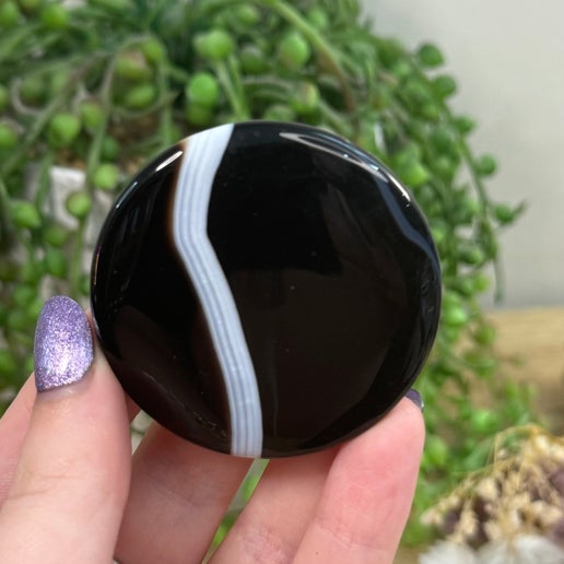 Black Agate Disc (F344)