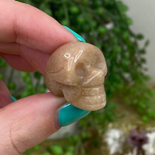 Strawberry Quartz Mini Skull