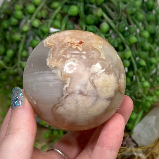 Flower Agate Sphere (L107)