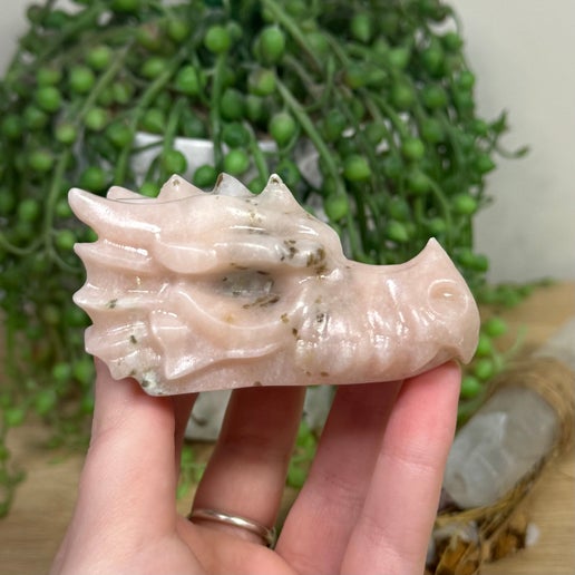 Plum Blossom Jasper Dragon Head (E360)