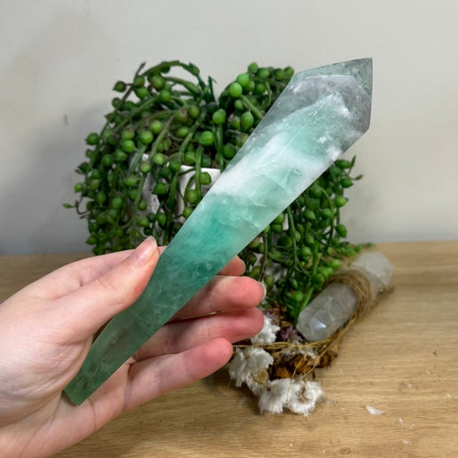 Green Fluorite Wand (K370)