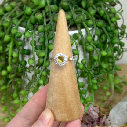 Yellow Flower S925 Spinning Ring (K344)