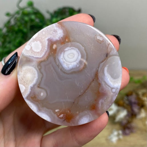 Flower Agate Disc (C55)