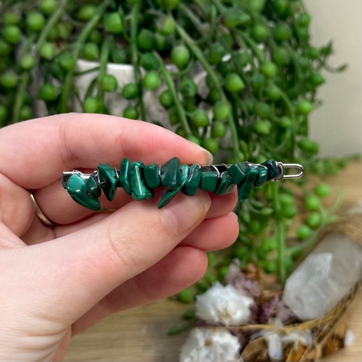 Malachite Hair Clip