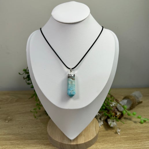 Blue Aragonite Necklace (J171)