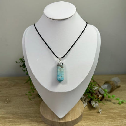 Blue Aragonite Necklace (J171)