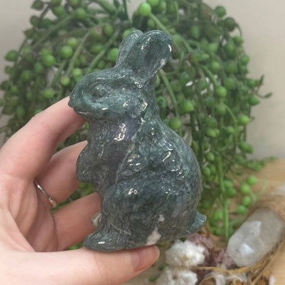 Moss Agate Bunny (J901)