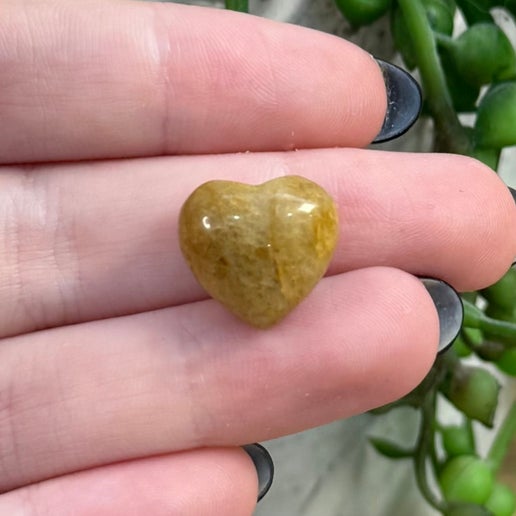 Yellow Jade Tiny Hearts