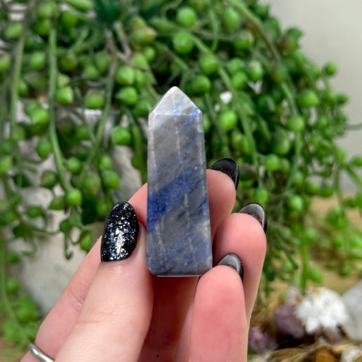 Blue Afghanite Point (J88)